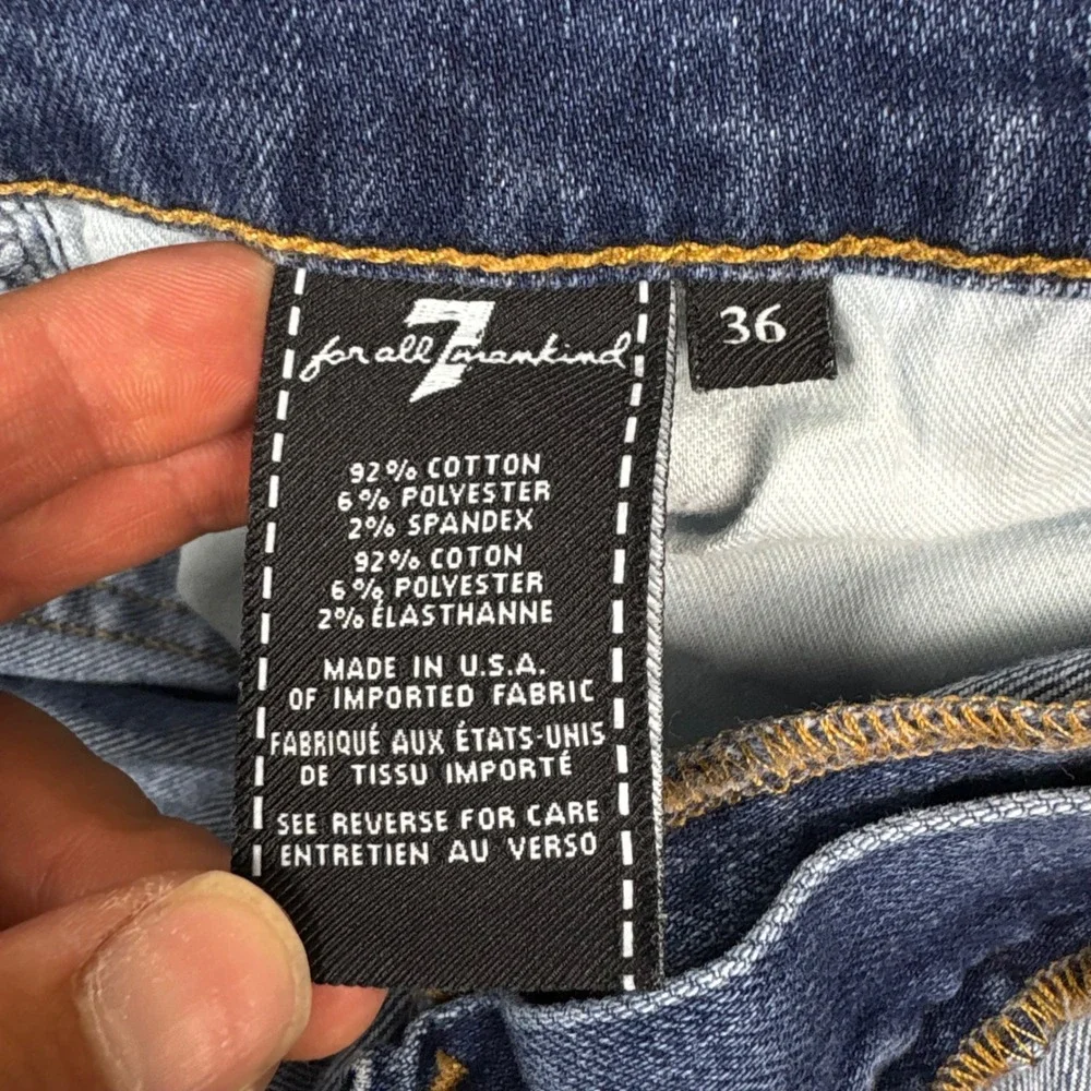 7 For All Mankind Slimmy Jeans Mens 36 Blue Luxe Performance Slim Fit Denim 0397